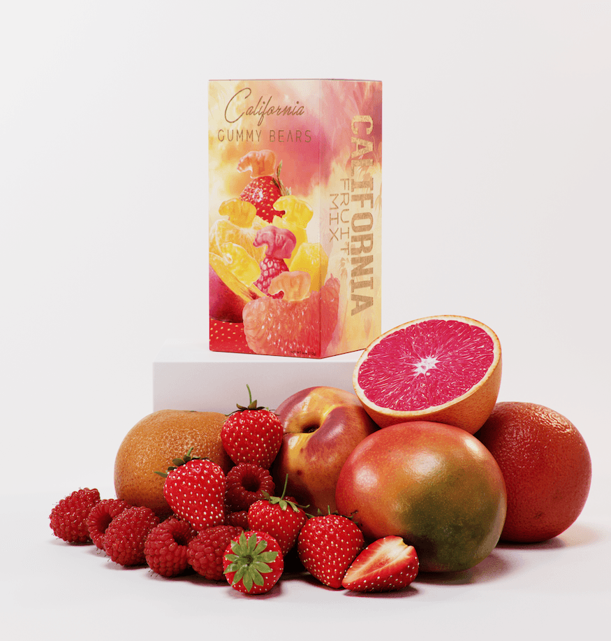 Fresh Fruits All Natural Handmade California Gummy Bears