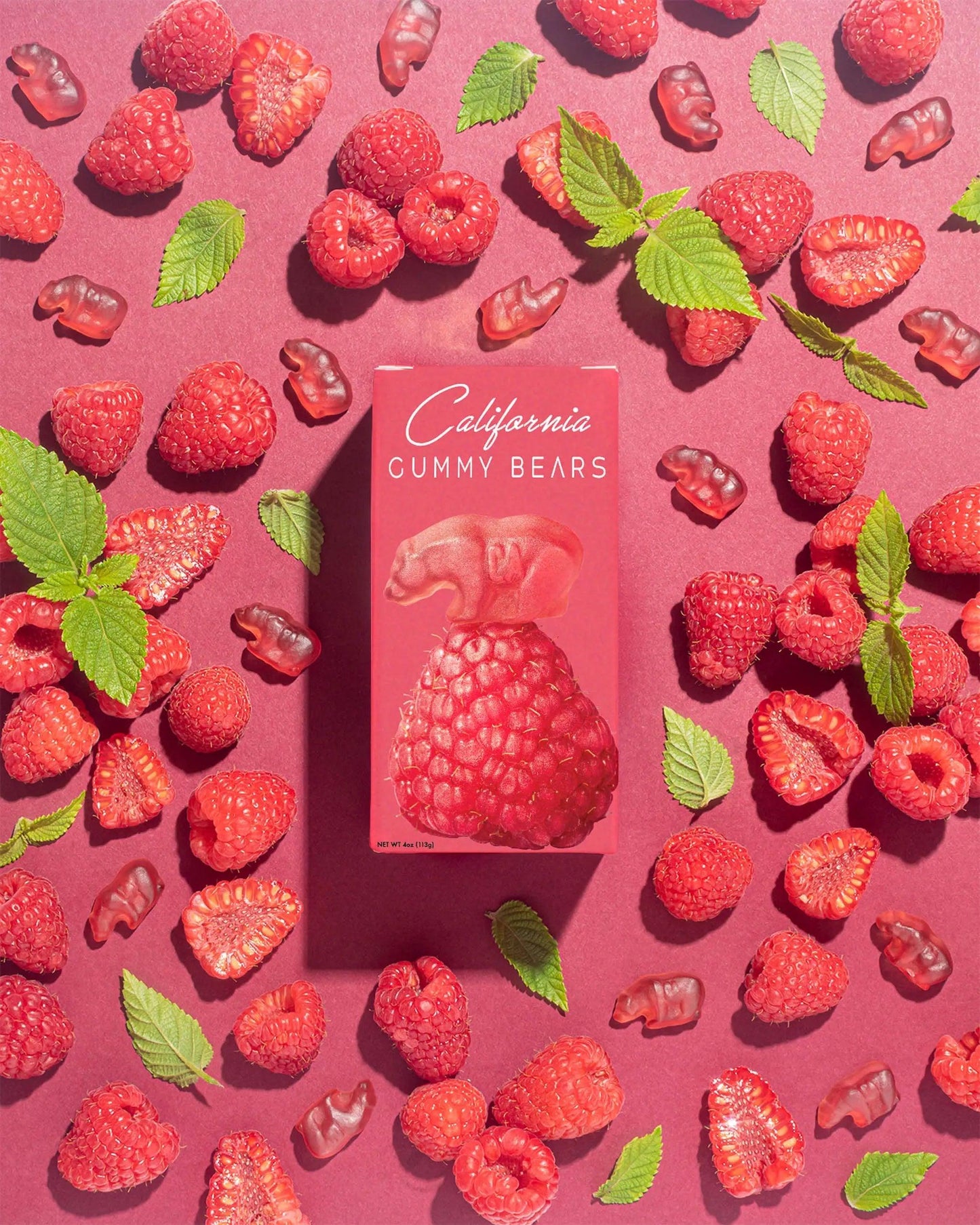 California Gummy Bears - Real Fruit Gummies made in California - Raspberry Revolution