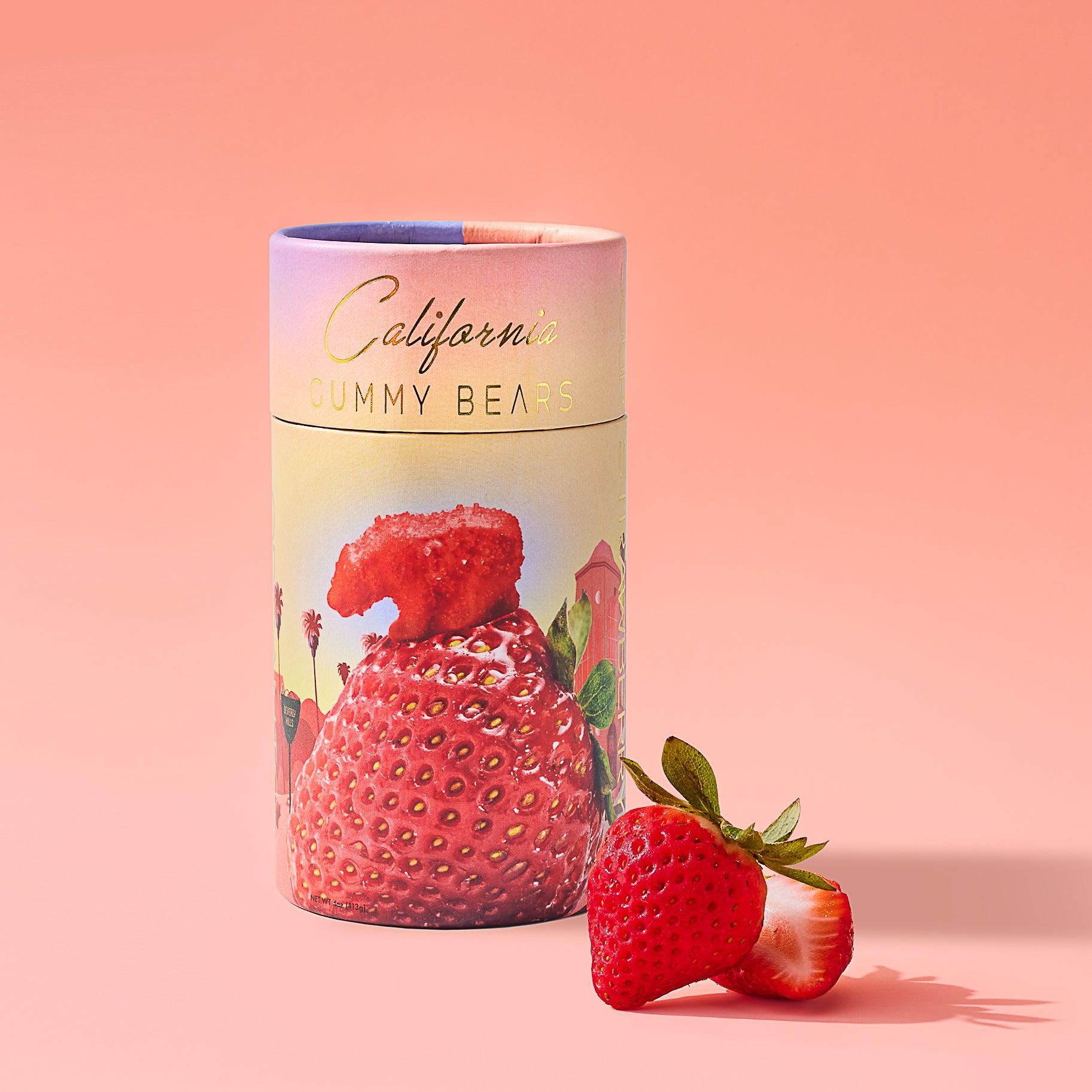 California Gummy Bears - California made candies and gifts - strawberry gummy bears best seller