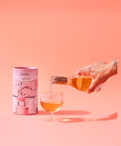 Organic Vegan Gummy bears - Made in California - Rose wine pink gummies