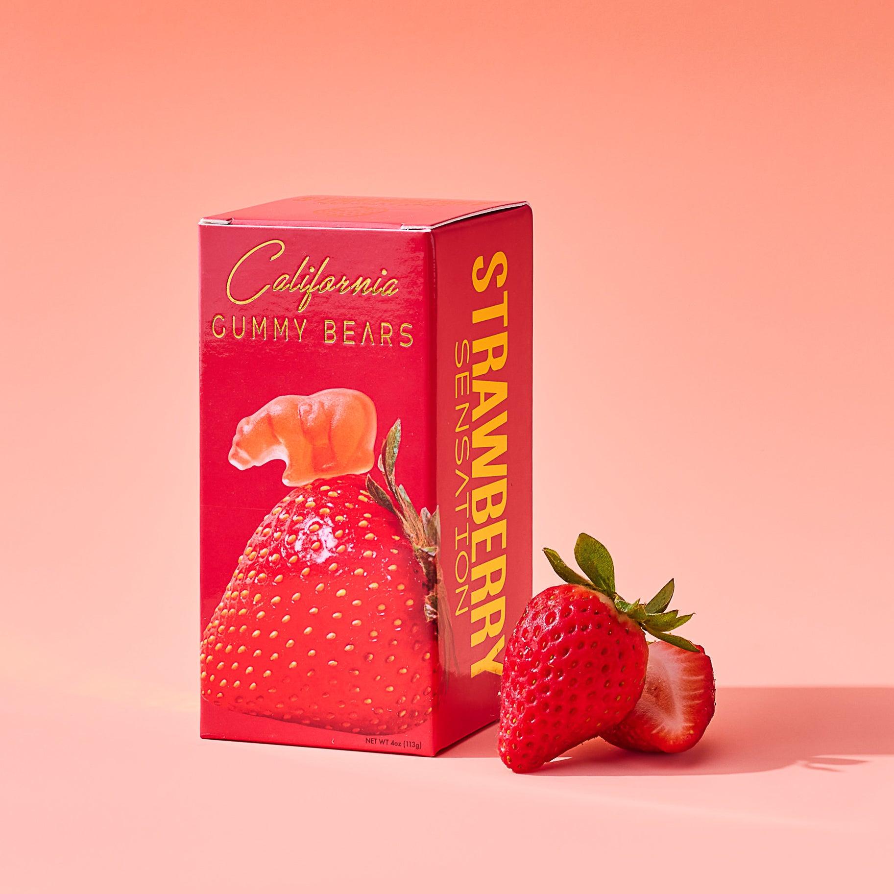 California Gummy Bears Gift Box - Strawberry Sensation - Candy Gifts made in California Los Angeles