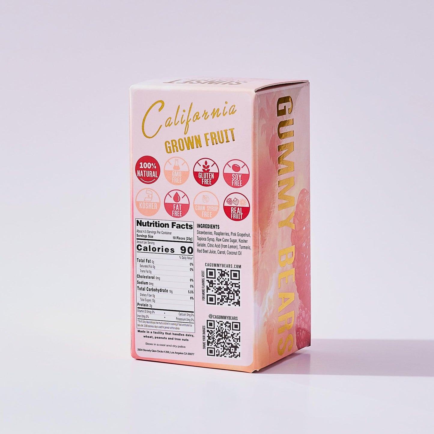 Sunset Paradise Mix by California Gummy Bears - 100% Natural Real Fruit Gummies and Gummy Bear Gifts