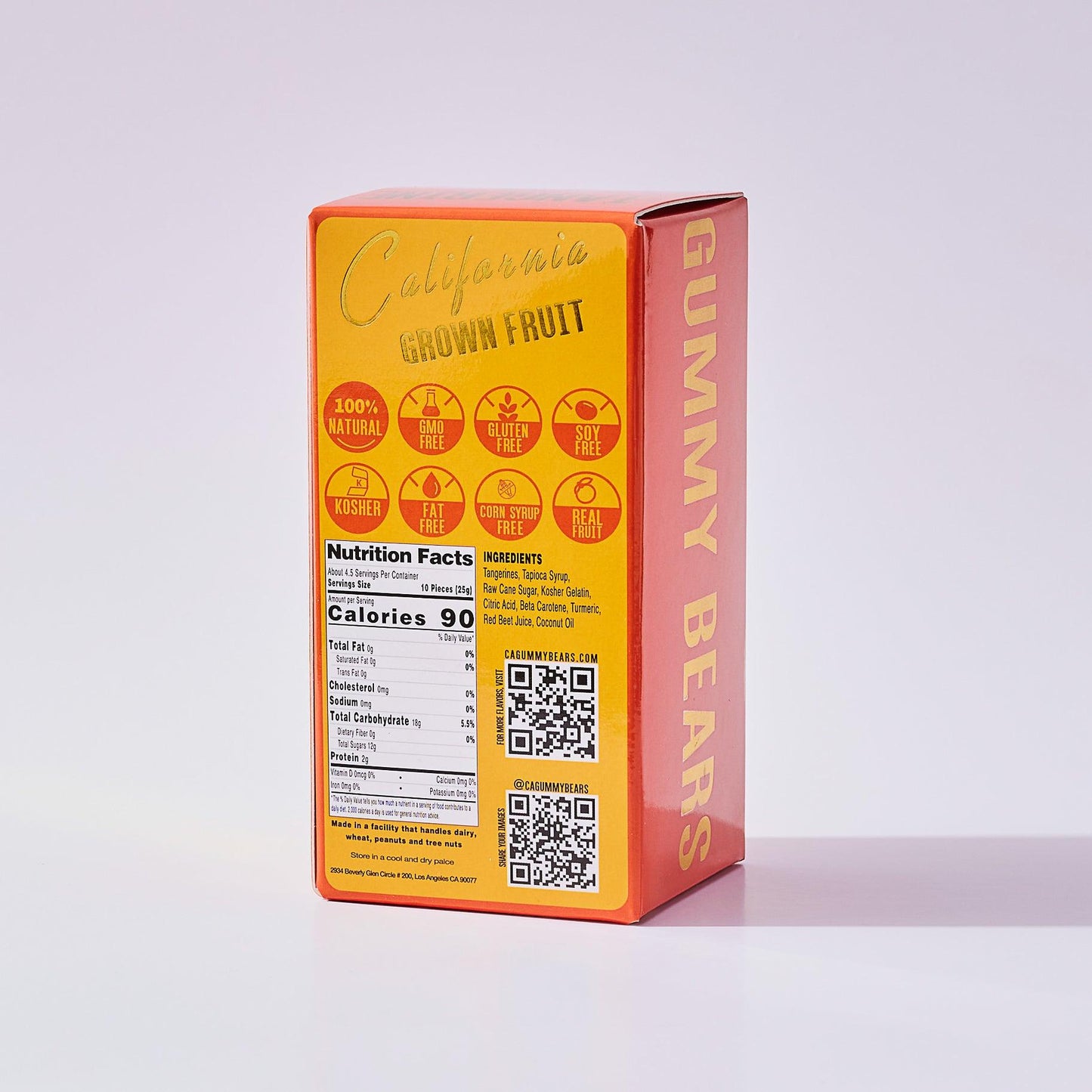 Tangerine Tango By California Gummy Bears - All Natural Made in California Candies and Gifts